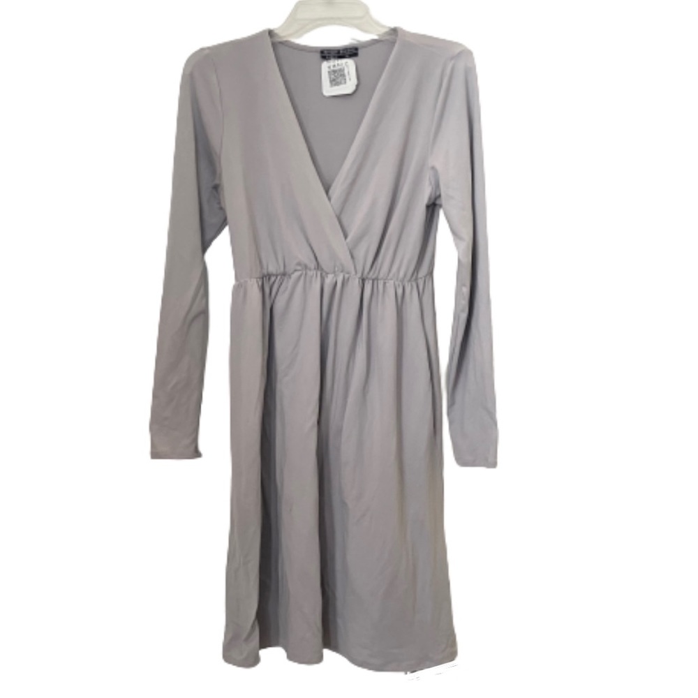 Long sleeve v-neck soft knit dress M